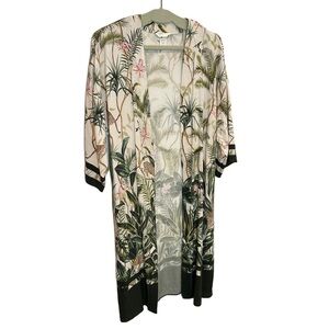 Tropical‎ Print Kimono Swim Cover Up H&M